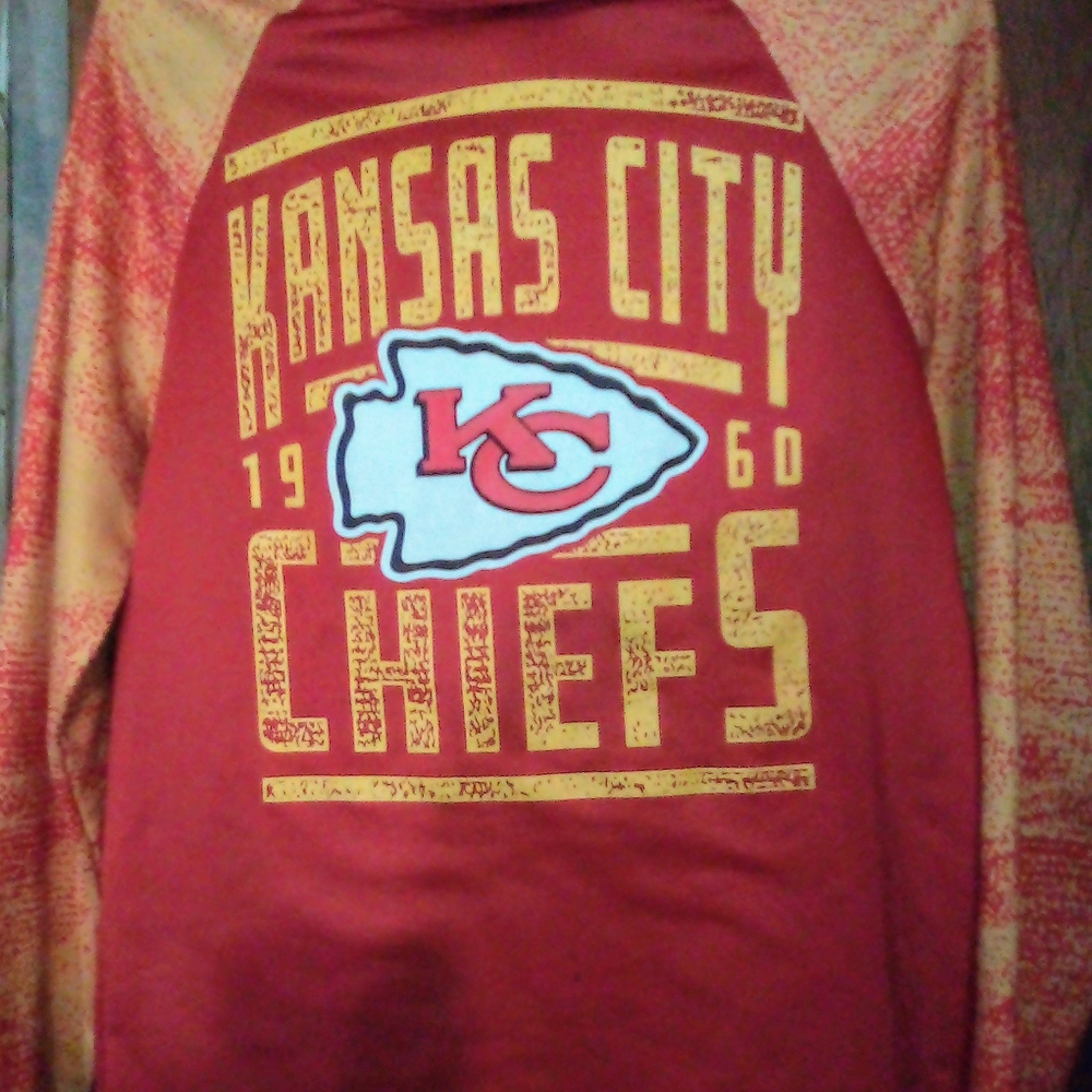 Kansas City Chiefs Red and Yellow Long Sleeve Hoodie